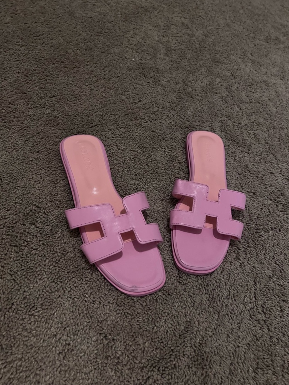 Women's Pink Slide Sandals - Designer Style